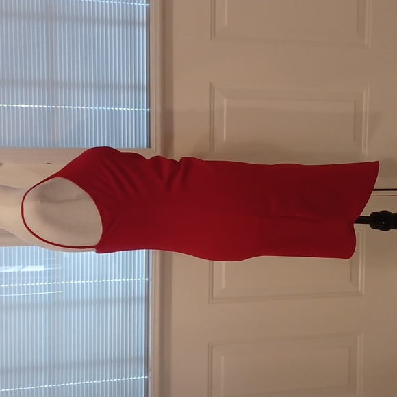 2/$50 Red Bodycon Asymetric Dress - Size Medium - Picture 5 of 9